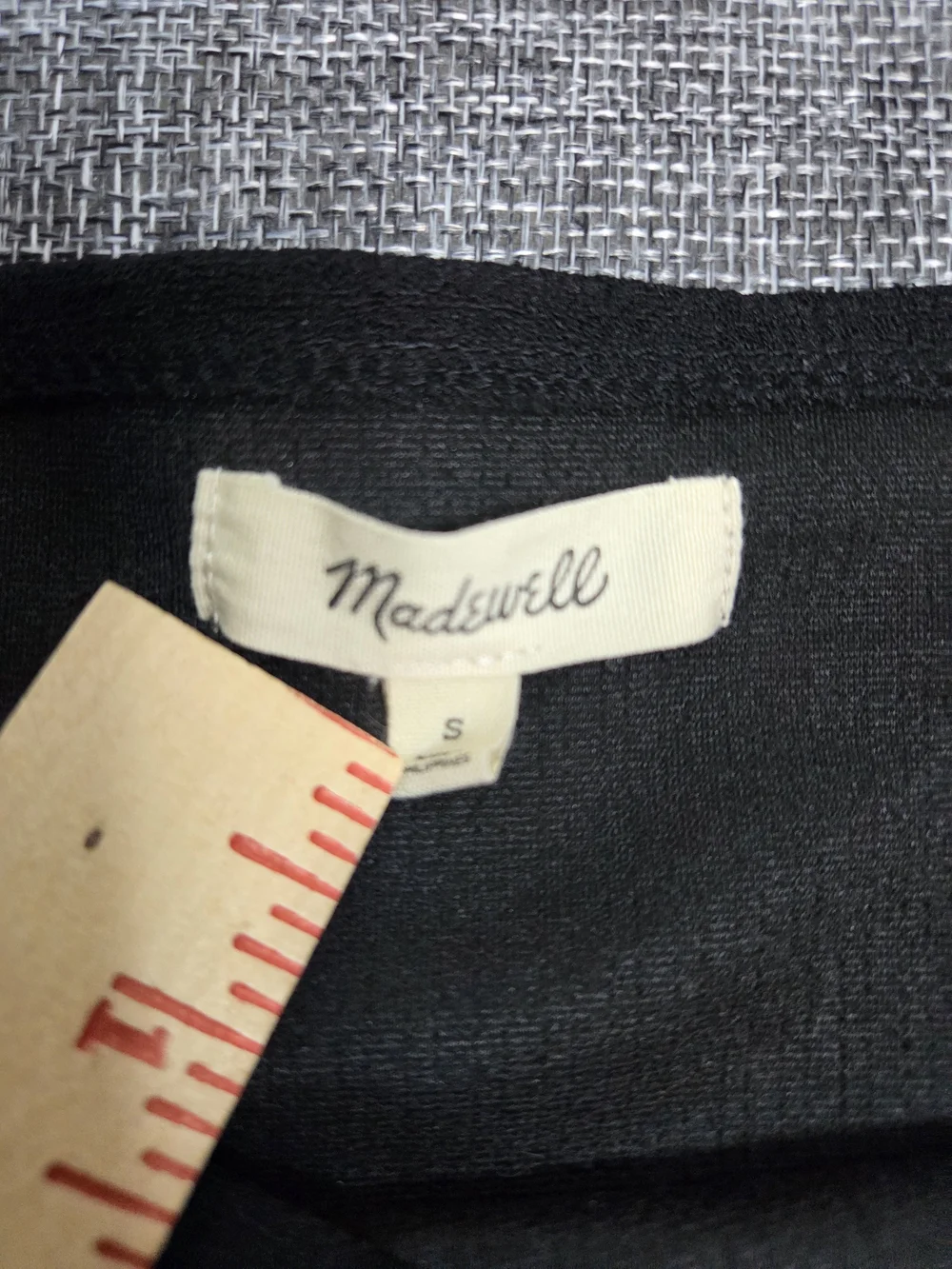 Madewell Crepe Square-Neck Puff-Sleeve Top Black Blouse Size Small Romantic